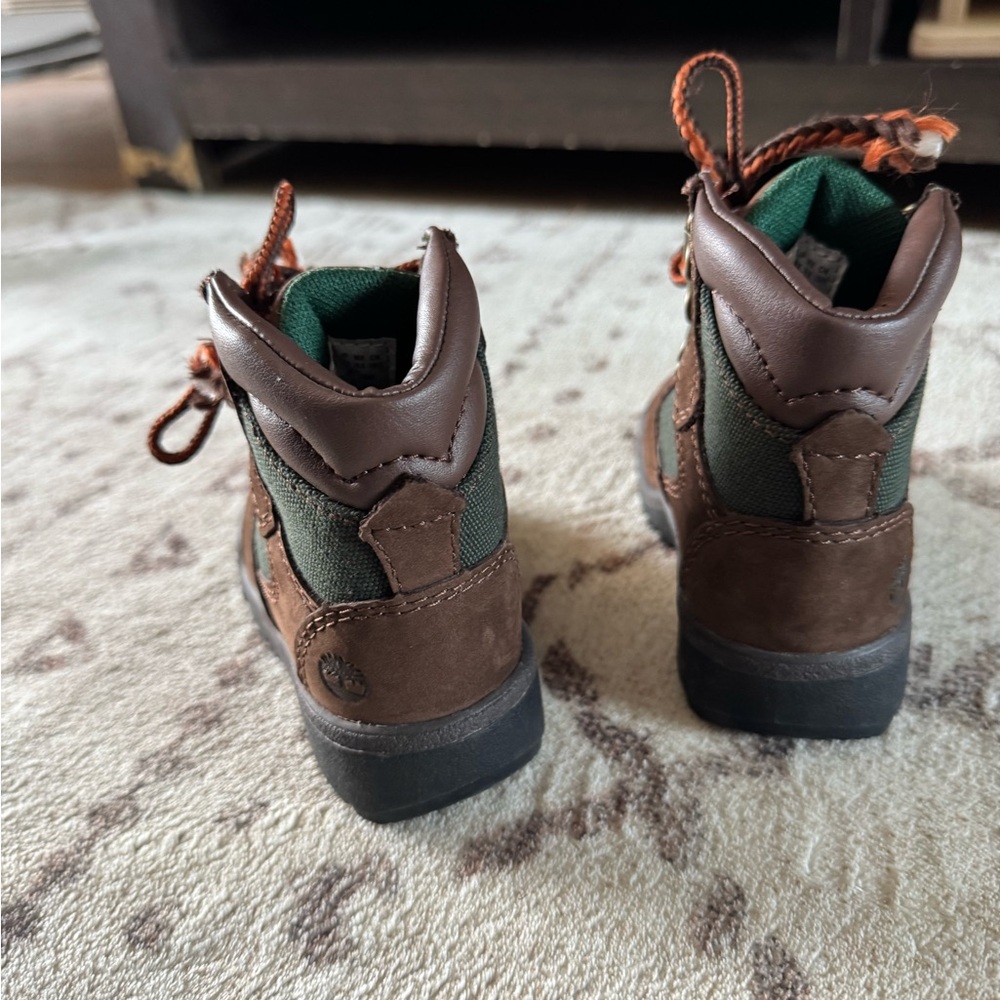 Kids Brown Timberland Hiking Boots - Durable Outdoor Shoes - Picture 3 of 8